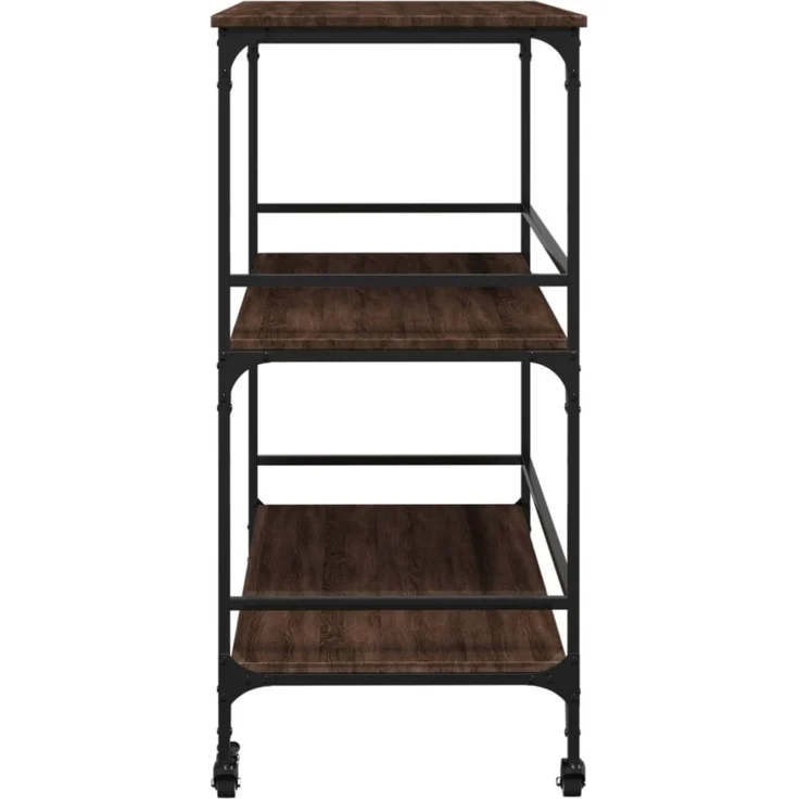 vidaXL Küchenwagen Braun Eichen-Optik 100,5x50x105 cm Holzwerkstoff 842335 – Bild 10