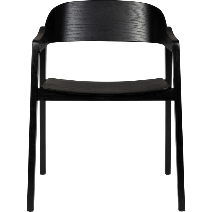 DutchBone Esszimmerstuhl Westlake im 2er-Set, Schwarz mit Eichenholz-Gestell Braun 58x52x76 cm – Bild 2