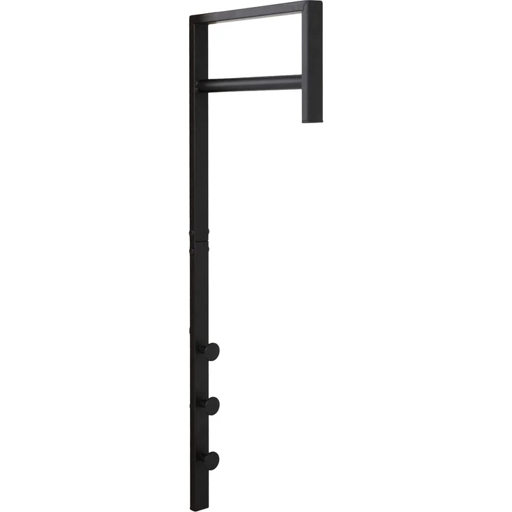 Garderobe >Trento< in Schwarz, Metall - 3x82x30cm (BxHxT) – Bild 1
