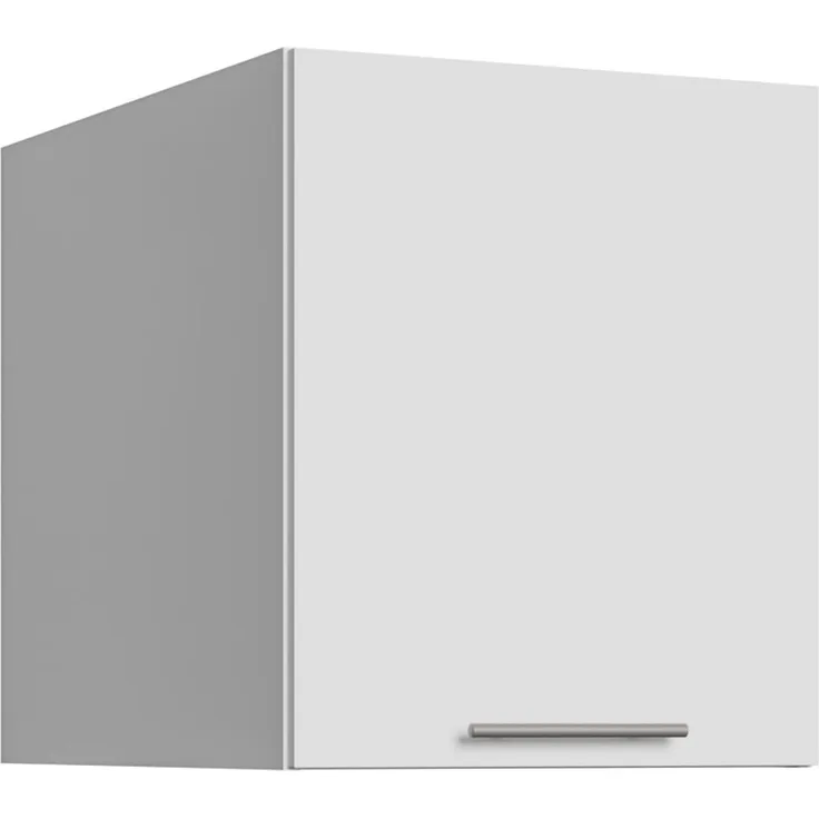 Forte WASHCAB 60 70, moderner Aufsatzschrank, 1-türig, Schrank zur Aufbewahrung von Putz- und Waschutensilien, Holzwerkstoff, Weiß, 49,8 cm breit x 58,5 cm hoch x 67,4 cm tief