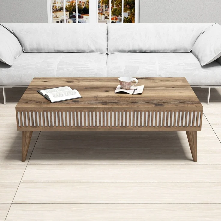 Skye Decor 'Milan - Walnut' Couchtisch, Walnuss, 105 x 34,6 x 60 cm – Bild 2