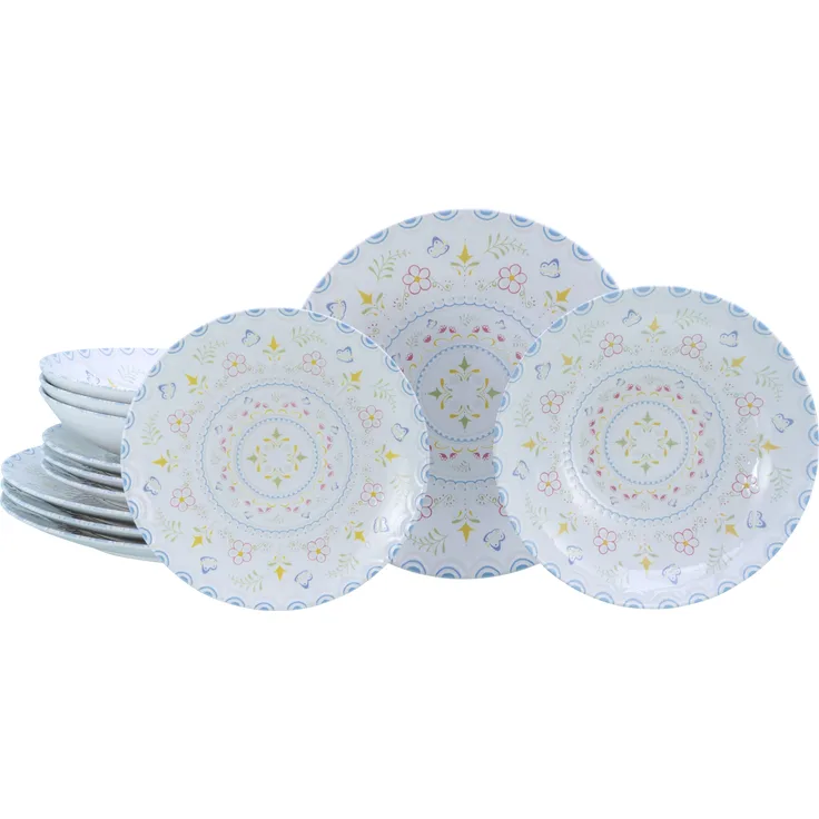 Primavera Pastell, Tellerset 12-tlg (mo)