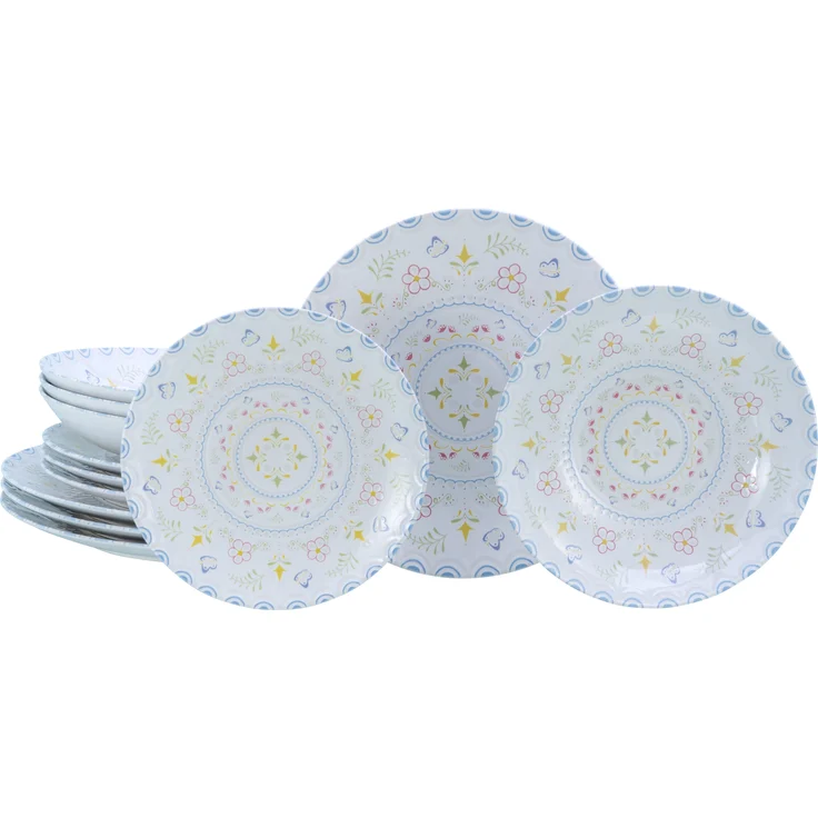 Primavera Pastell, Tellerset 12-tlg (mo) – Bild 1