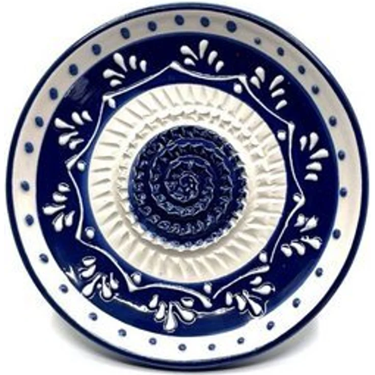 Kaladia Multireibe Reibeteller in blau und weiß, Keramik, handbemalte Küchenreibe - Made in Spain – Bild 4