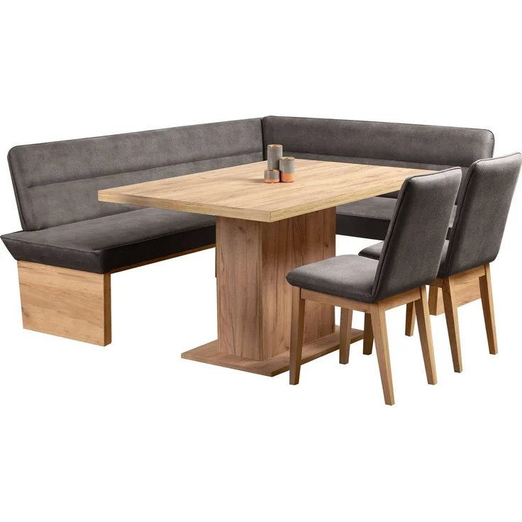 Home affaire Esszimmerstuhl Beluna Polsterstuhl Esszimmer Bestseller (Set, 2 St), Gestell und Beine aus massiver Eiche modernes Landhaus – Bild 3