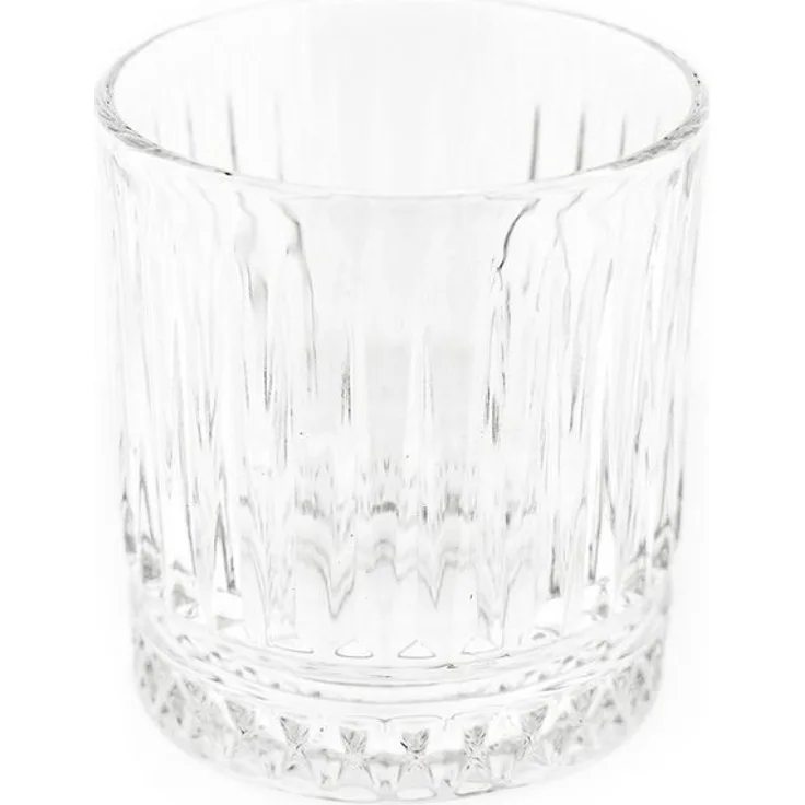 Almina Elisa 6 Teiliger Trinkgläser-Set aus Glas mit Riffle Design 240 ml