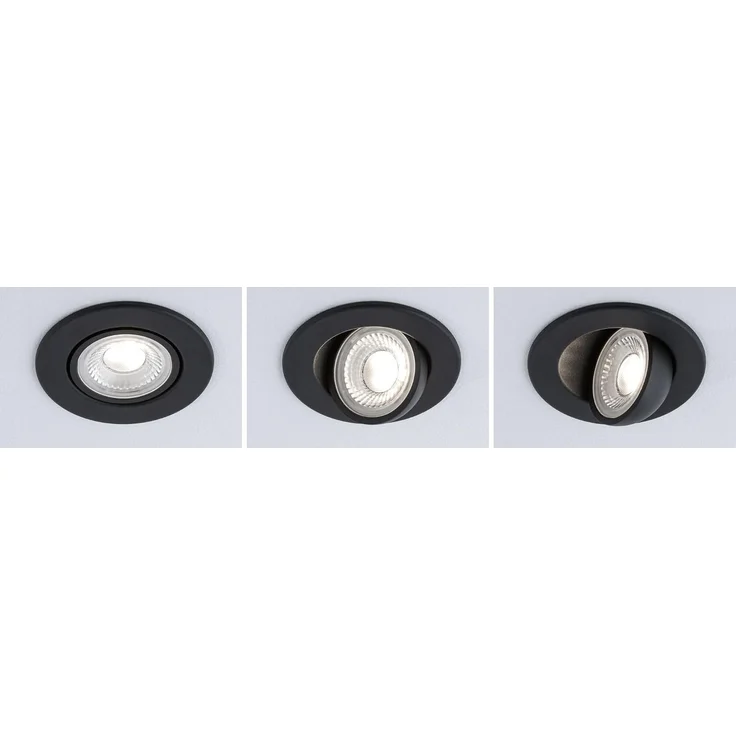 Paulmann LED-Einbauleuchte Zina 5/8 W Ø 9 cm dimmbar schwarz matt – Bild 8