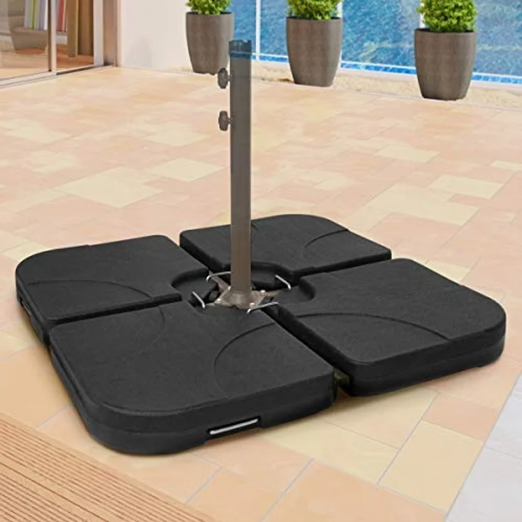 Swing&Harmonie Schirmständer-Platte Schirmgewicht befüllbar bis 130 kg Sonnenschirm Gewicht, (Schirmständer Beschwerungsplatten, Sonnenschirmständer Ampelschirm) – Bild 1