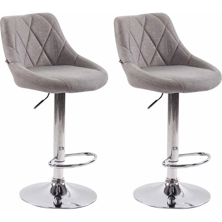 2er Set Barhocker Lazio Stoff, grau