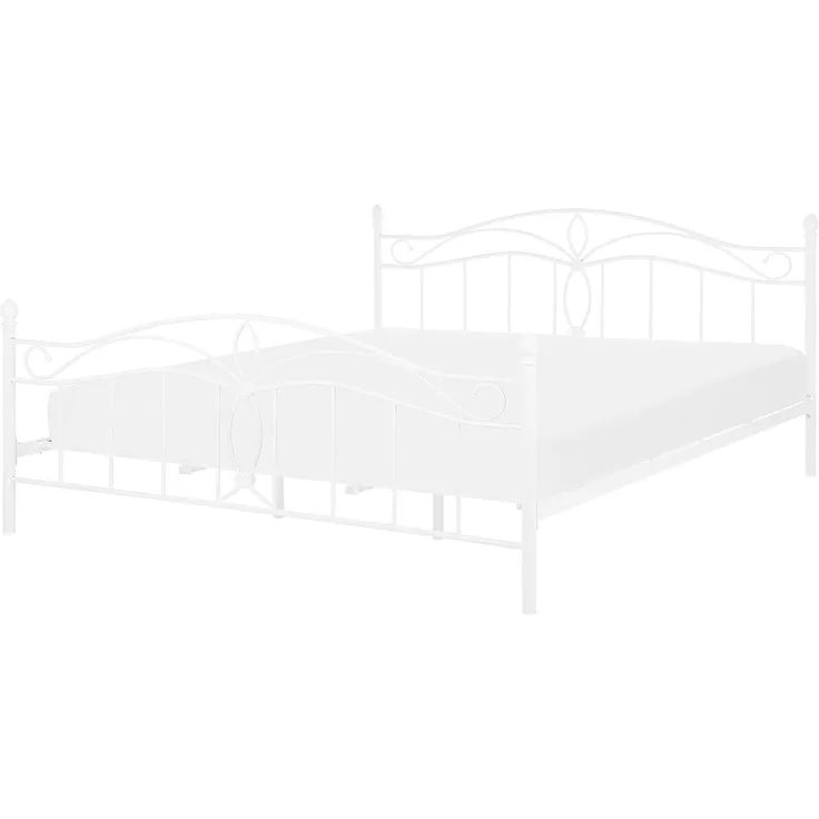 Metallbett weiß Lattenrost 140x200 cm ANTLIA