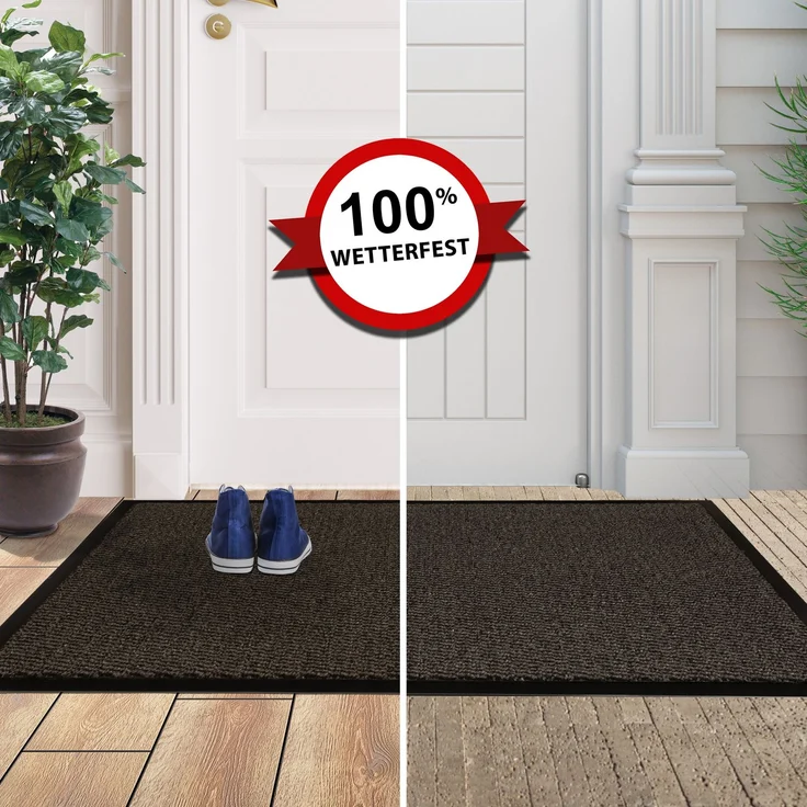 Furni24 Fußmatte - Braun-Schwarz, 90 x 150 cm – Bild 6