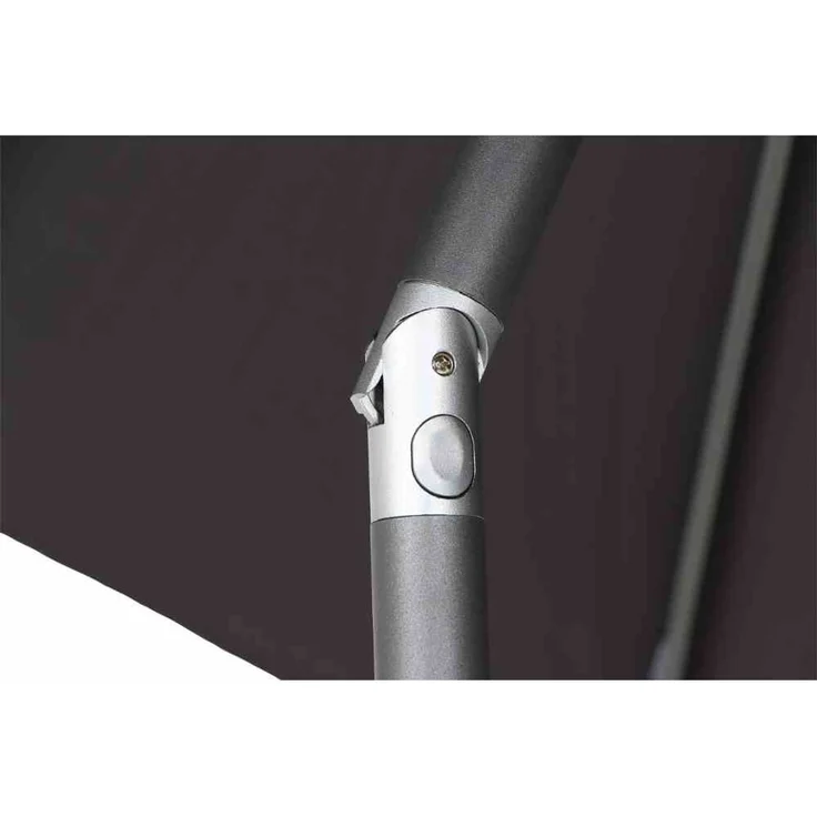 Siena Garden Sonnenschirm Mittelstockschirm Avio anthrazit Ø 300cm Marktschirm – Bild 7