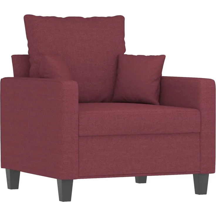 vidaXL Sessel Weinrot 60 cm Stoff 359257