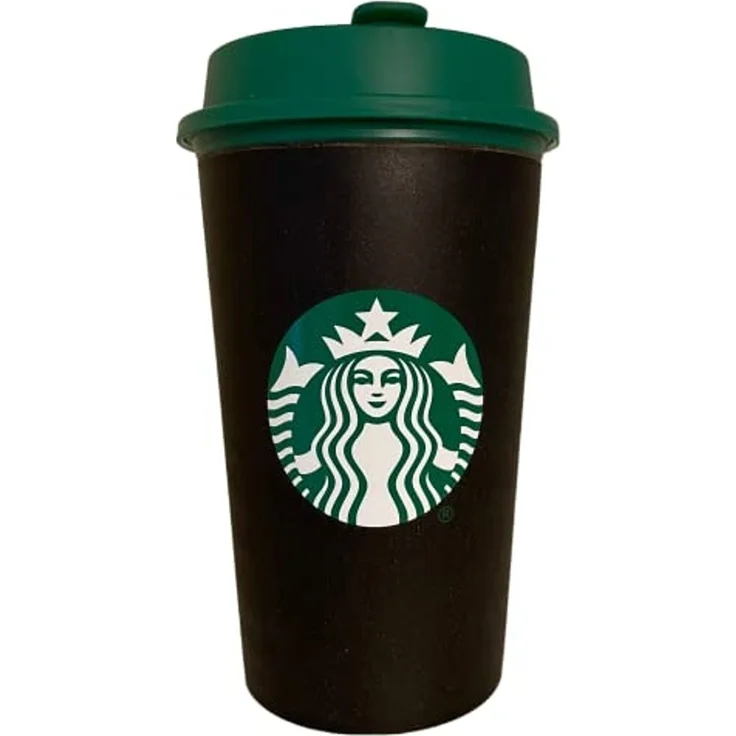 Starbucks Frühstücks-Geschirrset STARBUCKS 12oz Black Recycled Coffee Mug 355ml – Bild 1