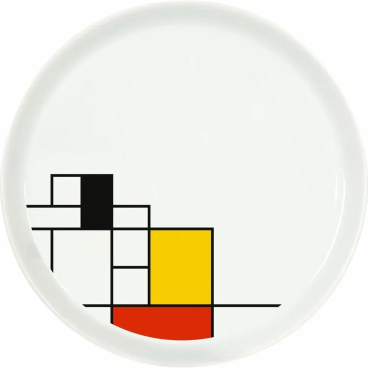 Könitz Teller Coup Hommage to Mondrian, Essteller, Speiseteller, Porzellan, Bunt, 20 cm, 11 4 20A 2711