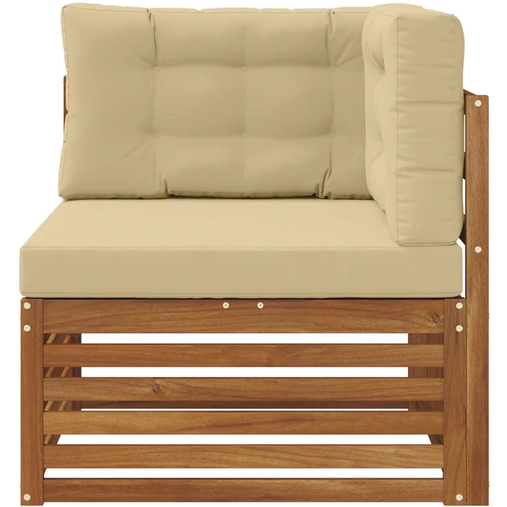 vidaXL Outdoor Ecksofa Massivholz Akazie Natur 900571 – Bild 3