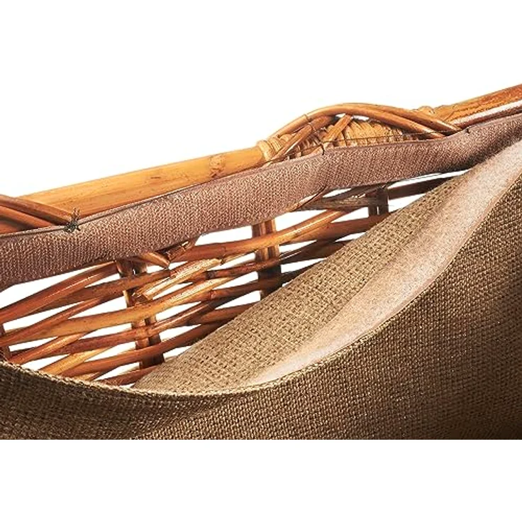 Kobolo Kaminholzkorb Holzkorb Rattan lacak mit abnehmbarem Leinenstoff – Bild 6
