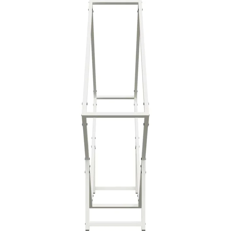 vidaXL Brennholzregal Weiß 100x25x100 cm Kaltgewalzter Stahl 864288 – Bild 5