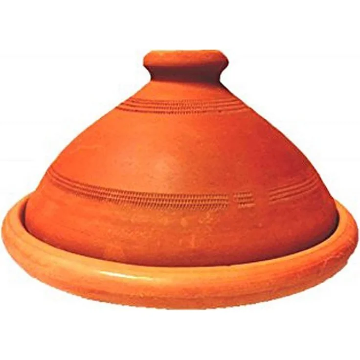 Marrakesch Orient & Mediterran Interior Dampfgartopf Moroccan Tajine Tuareg - 25cm, Lehm (1-tlg), Handarbeit – Bild 4