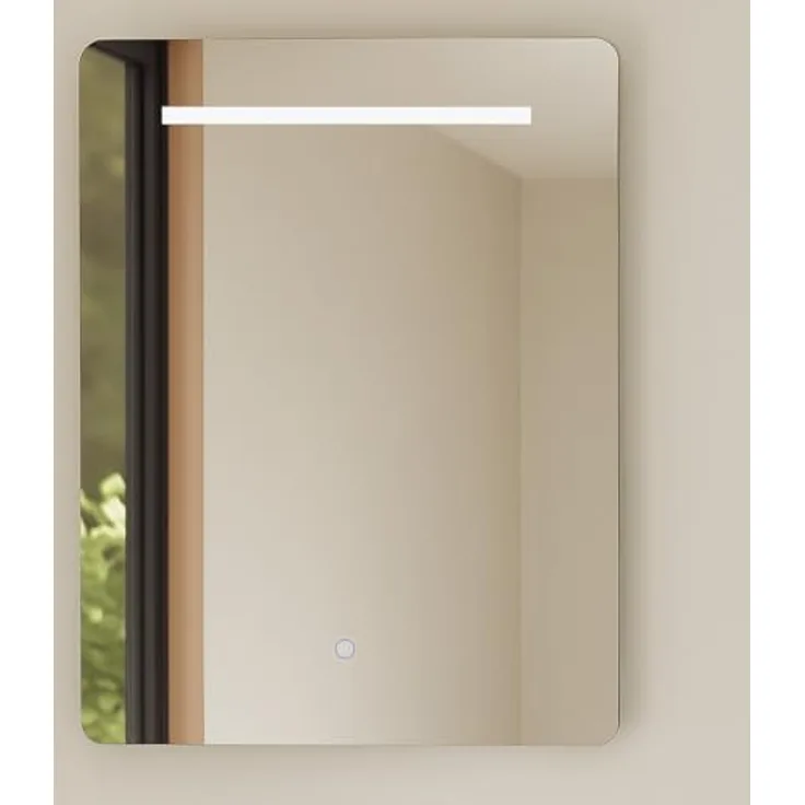 Baikal Rechteckiger Badezimmerspiegel | 70x80 cm | Dicke 6 mm | LED-Stange | Touch mit Anti-Beschlag | Farbtöne 3500 K/4000 K/6000 K | Spiegel mit Licht | Spiegel mit LED