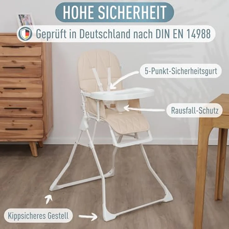 ib style Hochstuhl Leno, leicht (4kg) klappbar einfach zu reinigen – Bild 4