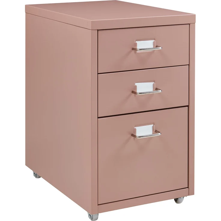 Rollcontainer Kökar mit 3 Schubladen 48x28x41 cm Hellbraun [en. casa] – Bild 2
