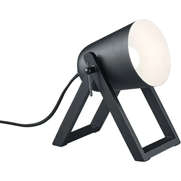 Tischlampe Marc21 x 19 x 12 cm Stahl/Holz schwarz