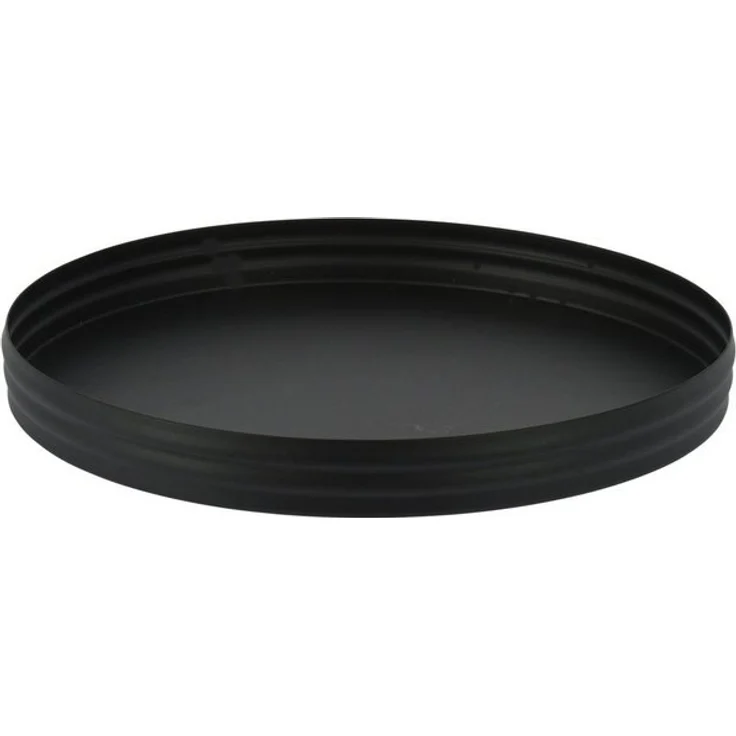 Spetebo Tablett Metall Tablett schwarz - Ø 30 cm, Metall, Deko- oder Kerzenteller – Bild 4
