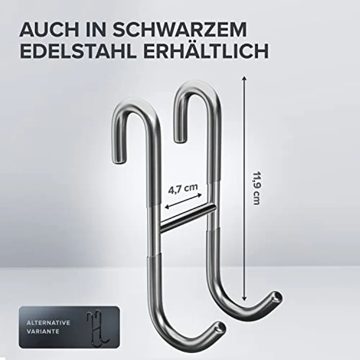 ovimar Handtuchhaken Hov, (Packung, 2-St, 2), aus Edelstahl in Silber zur Zum Aufhängen – Bild 8