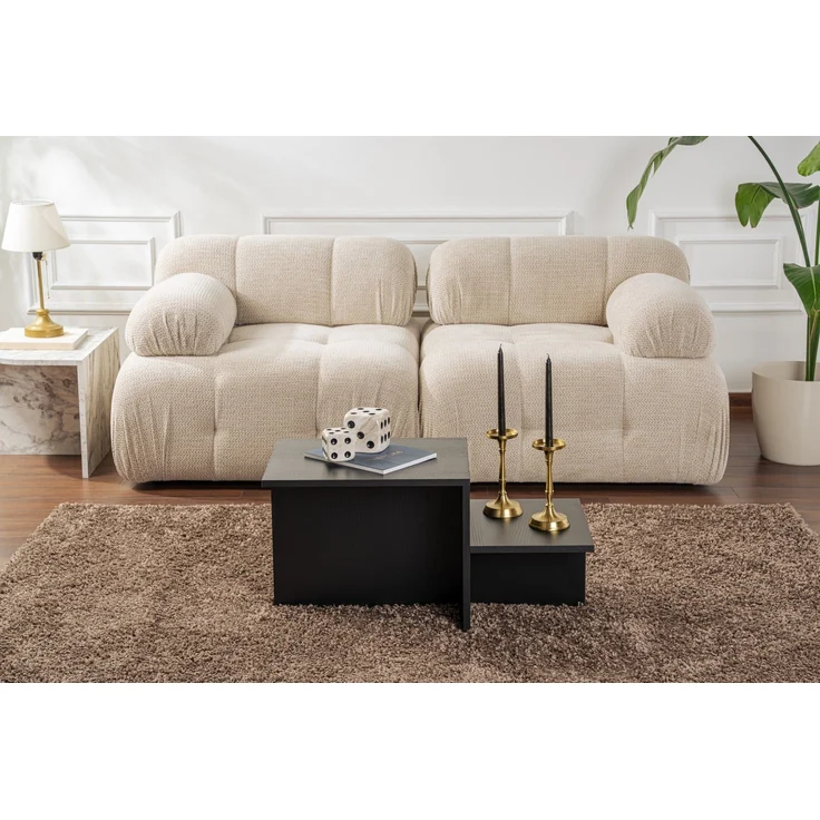 Couchtisch, 'Harmony', 40 x 40 x 80, Holz Schwarz – Bild 3