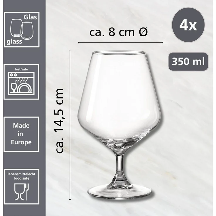 Ritzenhoff & Breker Gläser-Set Rumba, 4-tlg, Glas, Schwenkglas im 4er Set, je 350 ml – Bild 3