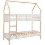 Lüttenhütt Etagenbett Janne, aus schönem massivem Kiefernholz, Etagenbett, Liegefläche 90x200 cm