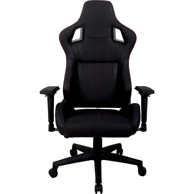 Venda 'DANJO' Gamer Stuhl, Mikrofaser schwarz, 73 x 130 x 60 cm, höhenverstellbar mit Tilt-Funktion – Bild 4