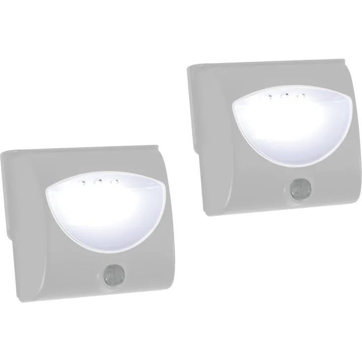 LED Treppenlicht 2er SET Orientierungslicht mit Bewegungsmelder, Batteriebetrieb