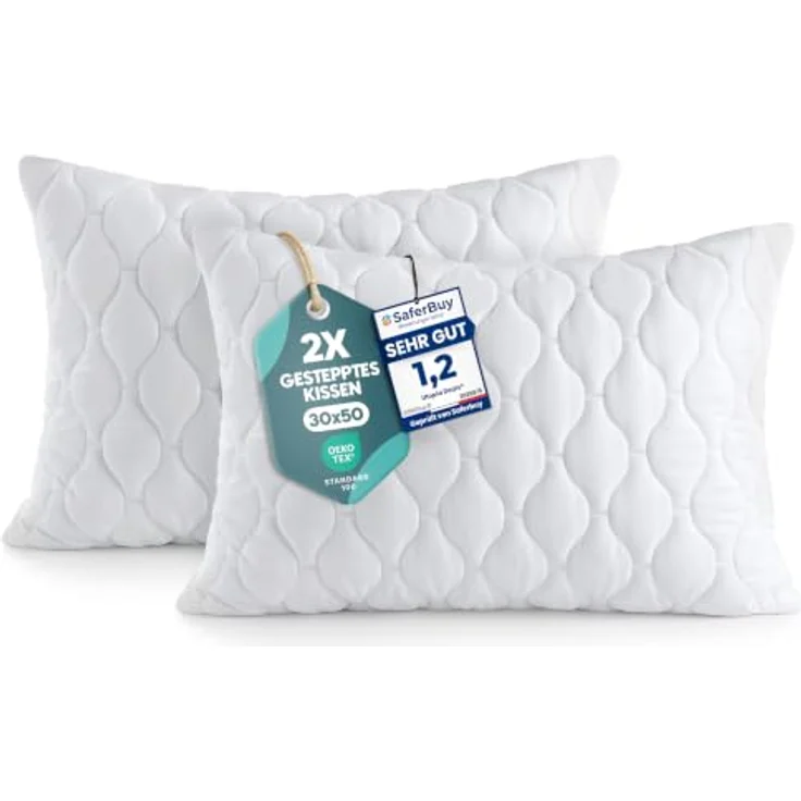 Utopia Bedding Kopfkissen 30x50 cm, 2er Set Dekokissen mit weicher Faserfüllung – Bild 1