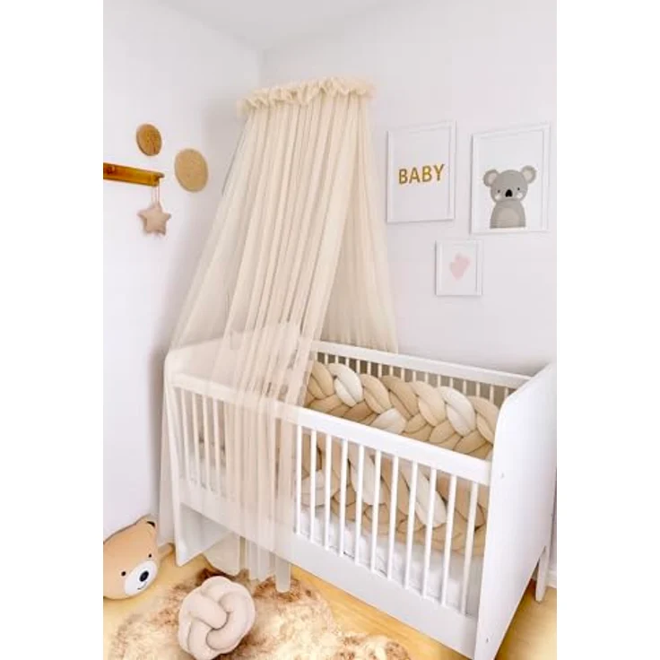 Baby Fancyroom Betthimmel Baby Fancyroom Betthimmel für Babybett Gitterbett 300x180cm Tüll, Handgefertigt, aus feinem Premium Tüll – Bild 2