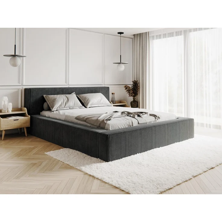 Compleo Polsterbett CORD mit Stauraum ASTA, Modern design (Kostenlose Lieferung! TOP ANGEBOT), Viele Varianten zur Auswahl – wählen Sie Größe und Farbe! – Bild 4