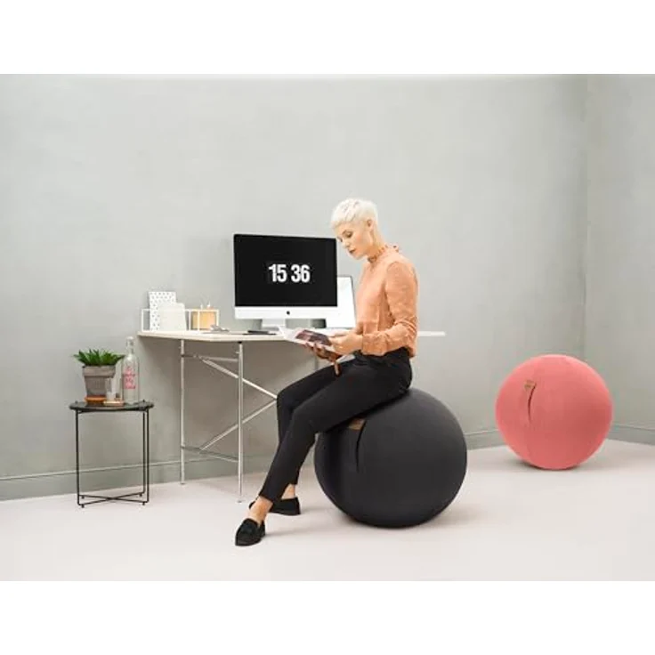 Sitting Ball Hocker Felt 150 l, Outdoor-Sitzsack in Anthrazit mit EPS-Perlen-Füllung und waschbarem Bezug – Bild 2