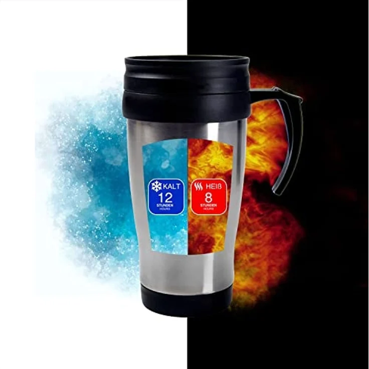 Goods+Gadgets Thermobecher Thermobecher Coffee to Go 400 ml – Edelstahl Isolierbecher mit Deckel, To-Go Mehrweg Iso-Tasse Kaffeebecher – Bild 3