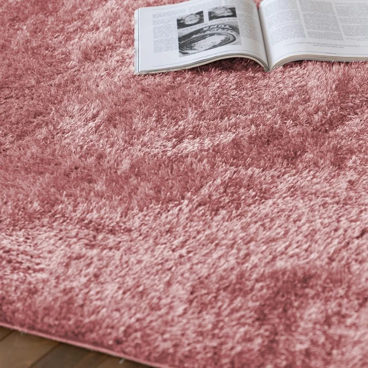 HOME DELUXE Hochflor Teppich SOFI - 110 x 60 cm Altrosa – Bild 2