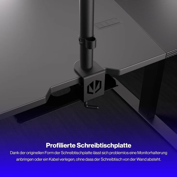 Endorfy Atlas L Electric - Sitz-Steh-Schreibtisch - elektrische Höhenverstellung - schwarz - schwarzer Fuß – Bild 5
