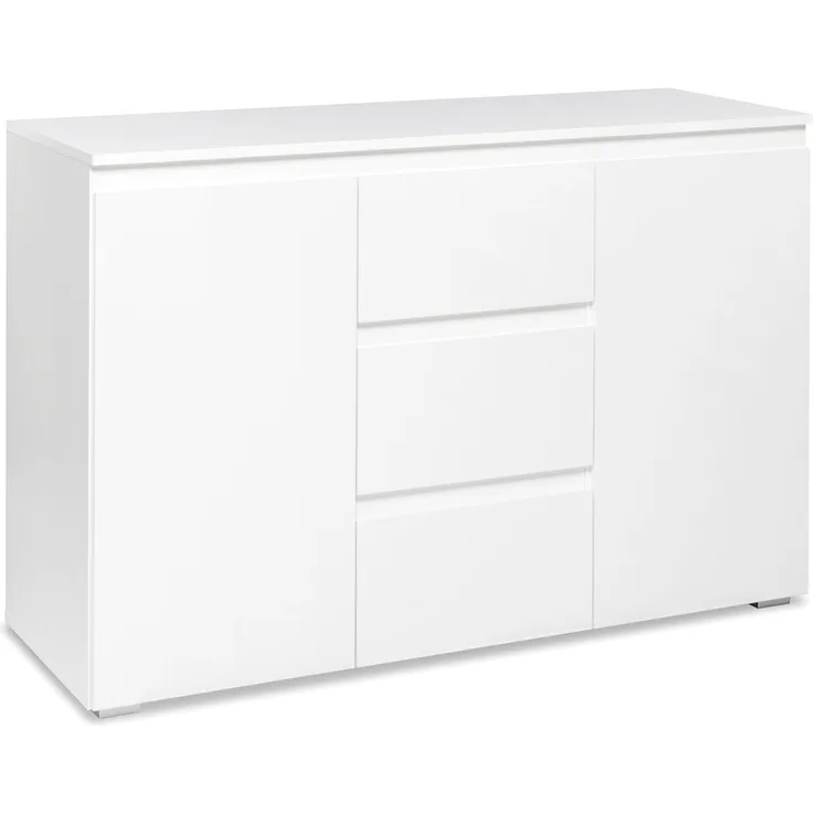 Kommode 'Ravenna' in Weiß/Matt - 120 x 80 x 40 cm (BxHxT)