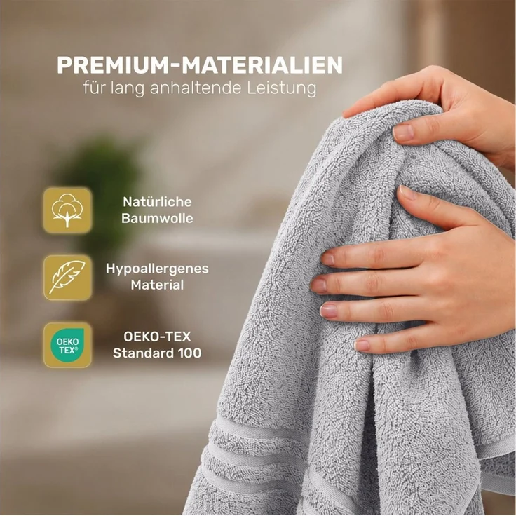 Lavea Handtücher 8er Handtuch Set 50x100 cm, Sporthandtuch, Badetuch, (Frottierserie Elena), Saugstarke & weiche Gästetücher, Handtuch Set – Bild 3