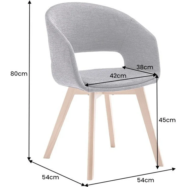 riess-ambiente Polsterstuhl NORDIC STAR antik grau – Microfaser, Massivholz-Beine, mit Armlehne (Einzelartikel, 1 St), Industrial Design mit Sitzkomfort – ideal für Dein Loft-Esszimmer – Bild 3