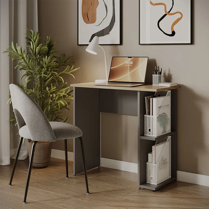 Schreibtisch Simple Anthrazit/Artisan 80 x 40 cm Vicco – Bild 6