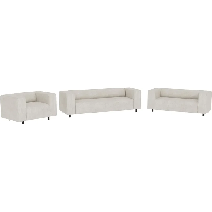 S-Style Möbel Polstergarnitur 3+2+1 Gustav aus Cord-Stoff mit bequemem Sitz, (1x 3-Sitzer-Sofa, 1x 2-Sitzer-Sofa, 1x Sessel)
