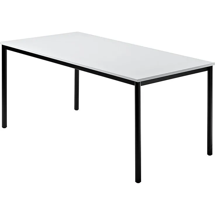 Besprechungstisch DR16 160x80cm 4-Fuß Grau Gestellfarbe: Schwarz
