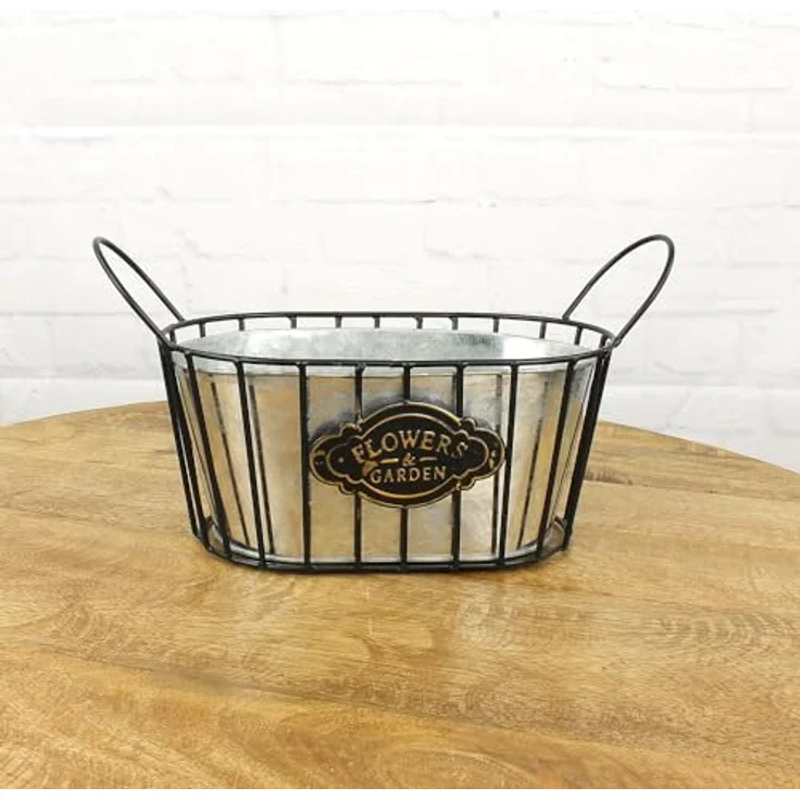 Macosa Home Pflanzschale Deko Pflanzeimer Zink Metall Schwarz vers. Größen Zinkeimer (Pflanzgefäß Pflanzschale, Dekoeimer Blumentopf Dekotopf), Blumeneimer Garten-Dekoration Metalleimer Eimer – Bild 8