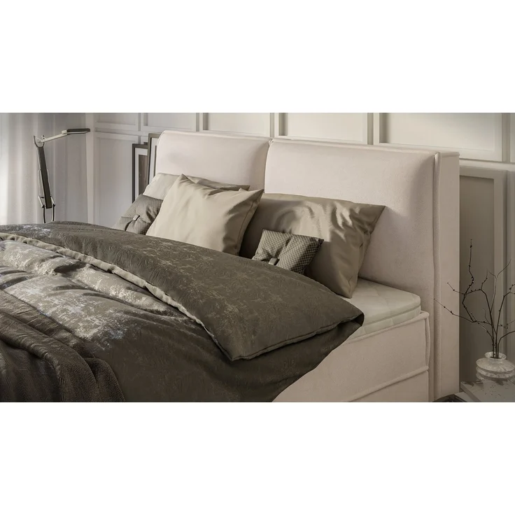 S-Style Möbel Boxspringbett Plaza mit Topper und Bettkästen aus Luxusmicrofaser, mit Topper und Bettkasten / zwei Bettkästen (je nach Bettgröße) – Bild 3