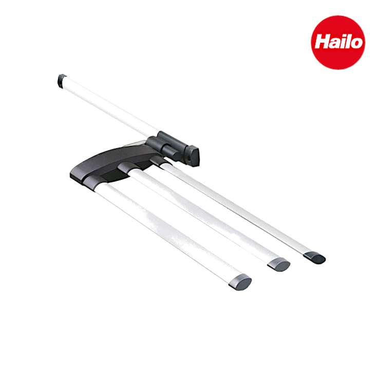 Hailo Secco Alu Line Handtuchhalter Handtuchauszug Aluminium 3 er Handtuchstange – Bild 2